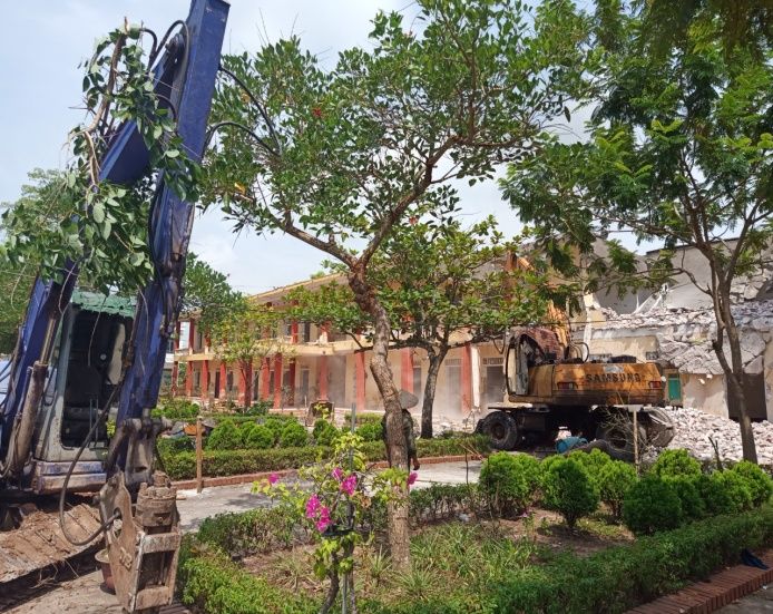 Công tác xây dựng cảnh quan trường lớp của trường Tiểu học xã Nghĩa Thái