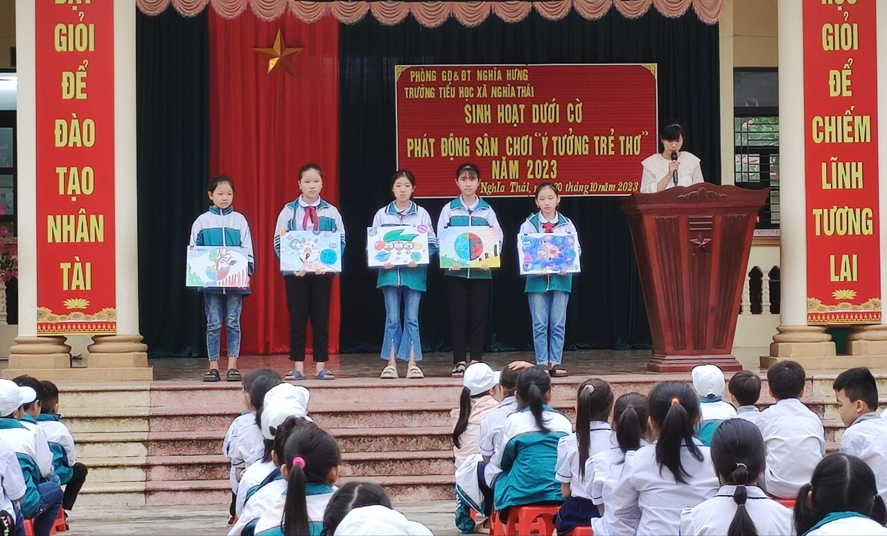 TRƯỜNG TIỂU HỌC NGHĨA THÁI PHÁT ĐỘNG HỌC SINH THAM GIA SÂN CHƠI “Ý TƯỞNG TRẺ THƠ” NĂM HỌC 2023-2024 TRƯỜNG TIỂU HỌC NGHĨA THÁI PHÁT ĐỘNG HỌC SINH THAM GIA SÂN CHƠI “Ý TƯỞNG TRẺ THƠ” NĂM HỌC 2023-2024