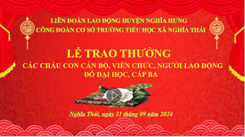 CÔNG ĐOÀN TRƯỜNG TIỂU HỌC XÃ NGHĨA THÁI VỚI HÀNH TRÌNH CHĂM LO ĐỜI SỐNG TINH THẦN ĐOÀN VIÊN VÀ THẾ HỆ TƯƠNG LAI CÔNG ĐOÀN TRƯỜNG TIỂU HỌC XÃ NGHĨA THÁI VỚI HÀNH TRÌNH CHĂM LO ĐỜI SỐNG TINH THẦN ĐOÀN VIÊN VÀ THẾ HỆ TƯƠNG LAI